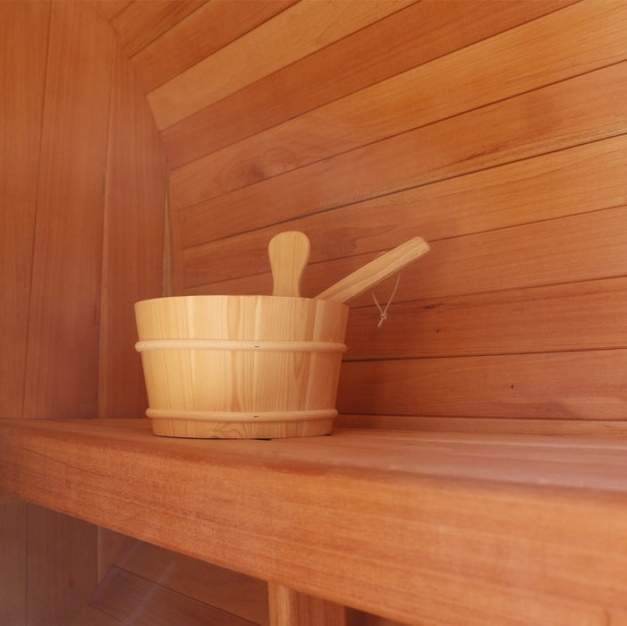 Electric Barrel Sauna with Canopy