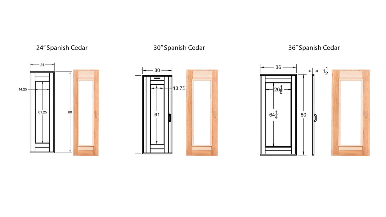 Cedar Sauna Door